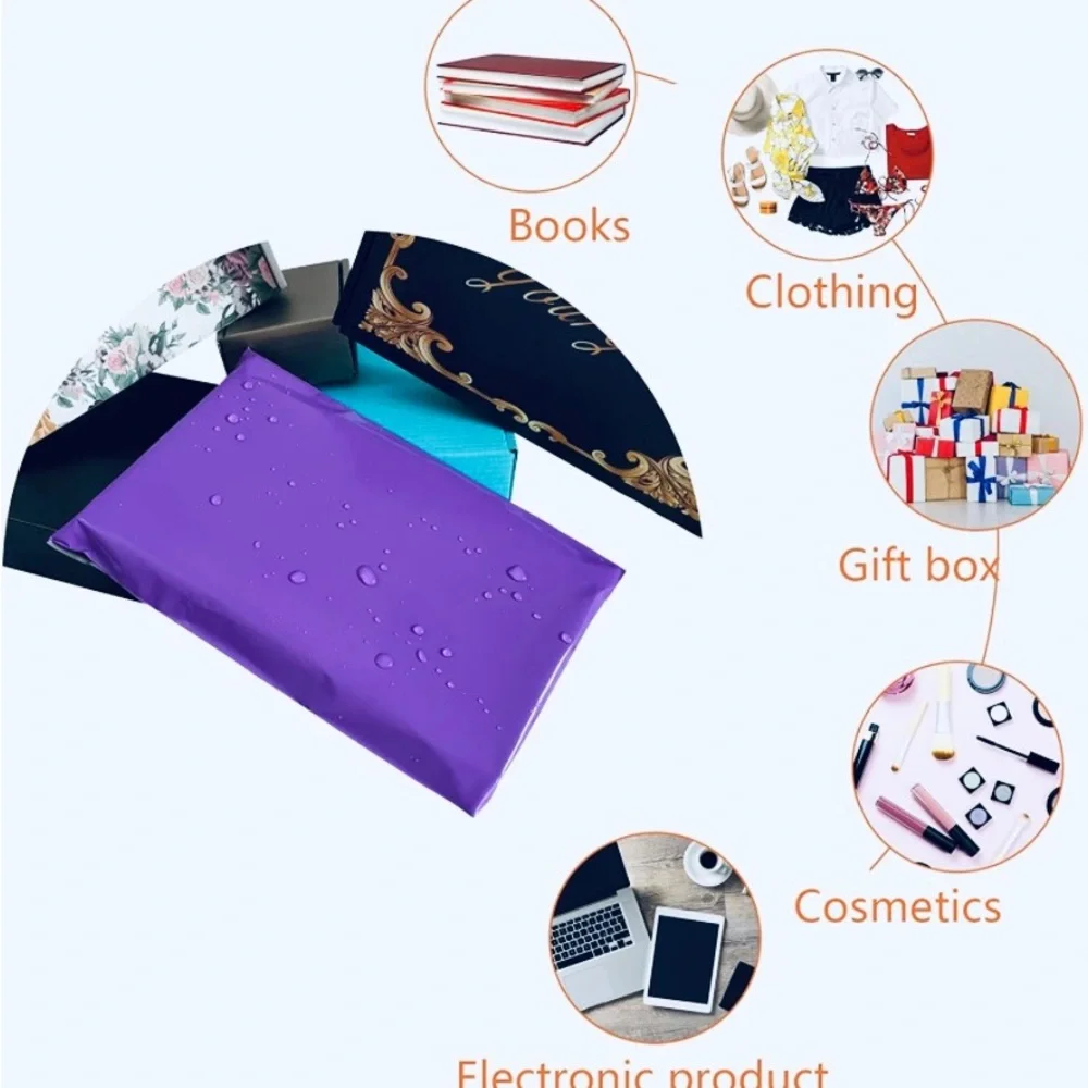 50pcs Shipping Package Kit ⭐️25-Purple Poly Mailers⭐️25-TY Stickers⭐️🆕⭐️